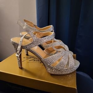 Thalia Sodi Verrada Silver Heels